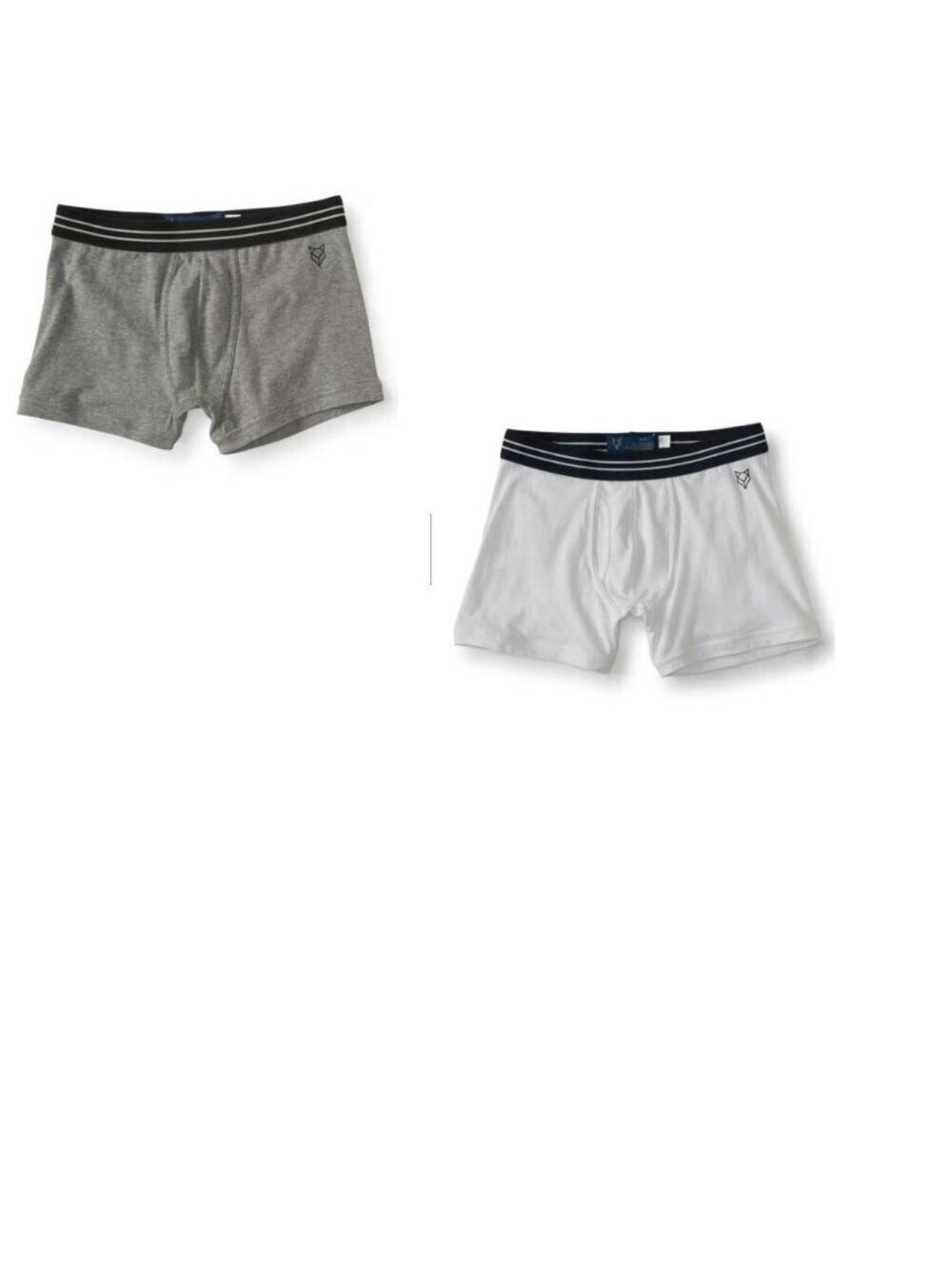 Prince & Fox by Aeropostale Boxer Briefs Underwear L Mens 2 Pr White Gray